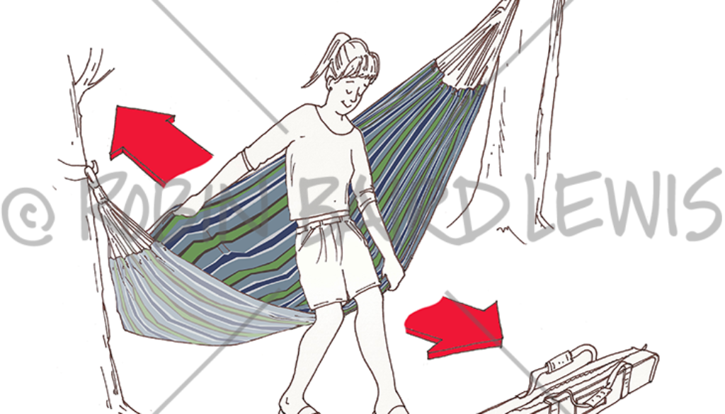 How to Get Into a Hammock Illustration