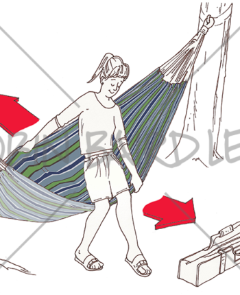 How to Get Into a Hammock Illustration