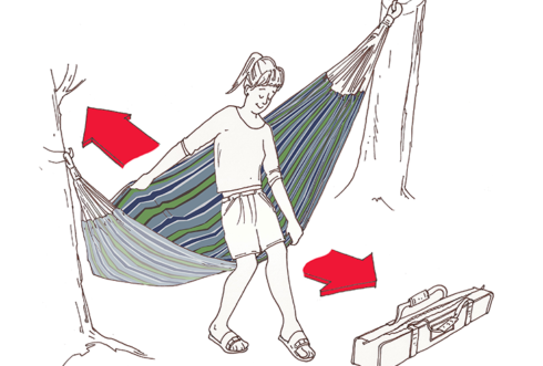 How to Get Into a Hammock Illustration