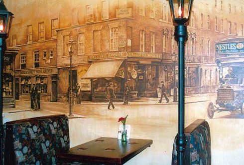 Sherlock Holmes Pub Mural