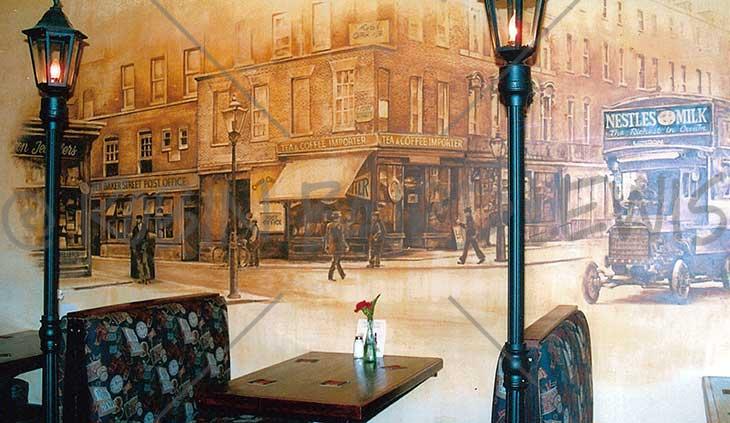 Sherlock Holmes Pub Mural