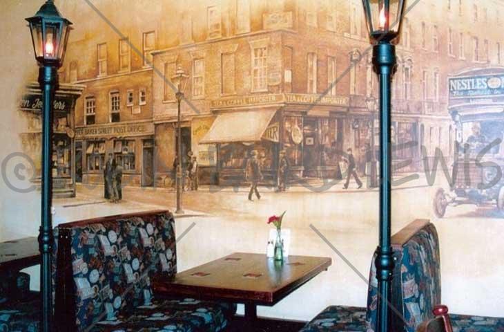 Sherlock Holmes Pub Mural