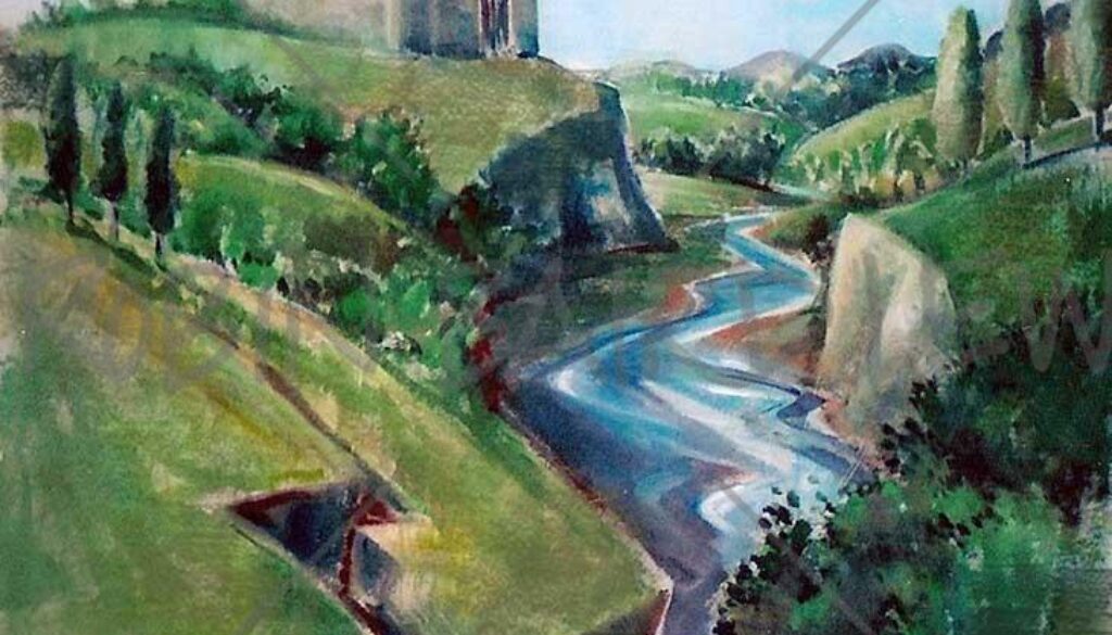 Vollans Theatre Mural Medieval Castle Scenery