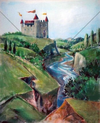 Vollans Theatre Mural Medieval Castle Scenery